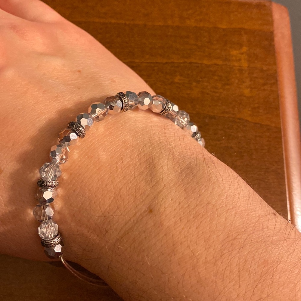 Alex and Ani silver bead bracelet